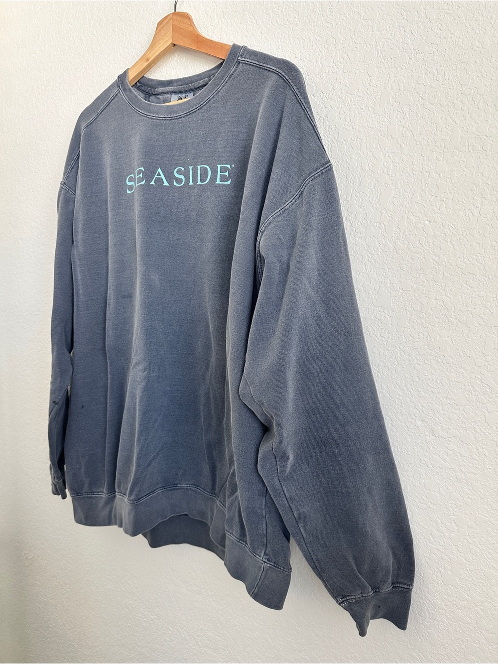 Comfort Colors Seaside Yacht Club Crewneck Sweatshirt Gray Blue Size 2XL - Picture 4 of 9